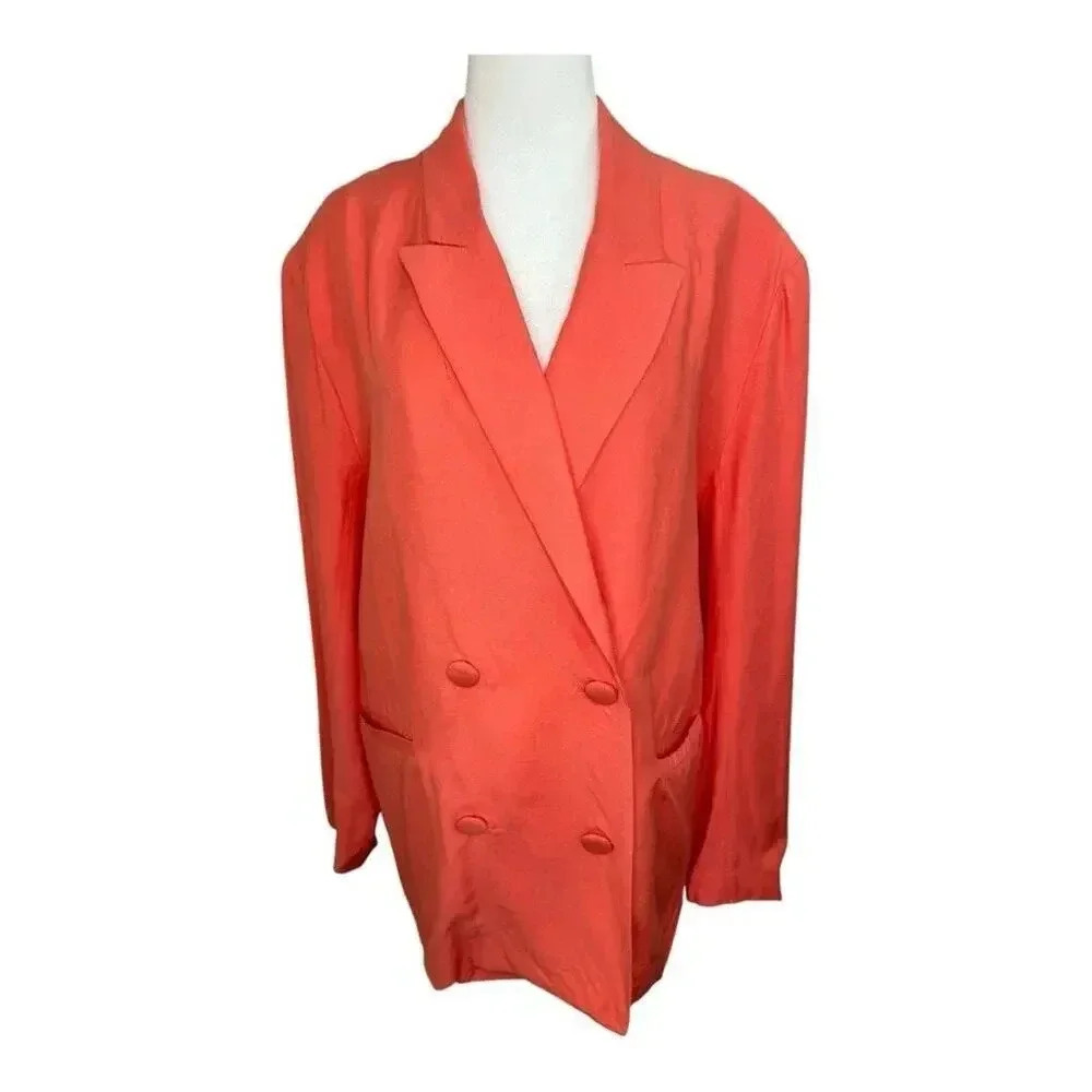 NEW STEVE MADDEN Women’s Medium Baldwin‎ Oversized Blazer Spring Rose NWT
